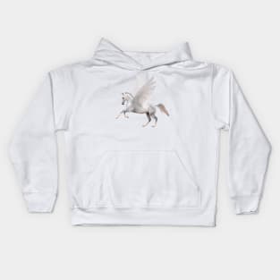 Pegasus on Pink Kids Hoodie